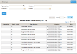 Damaris RM Traçabilité Audit Trail GMT